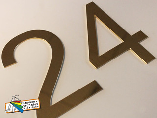 Messing letters-huisnummers